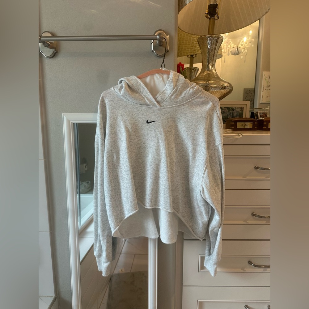 Nike Women's Light Gray Hoodie